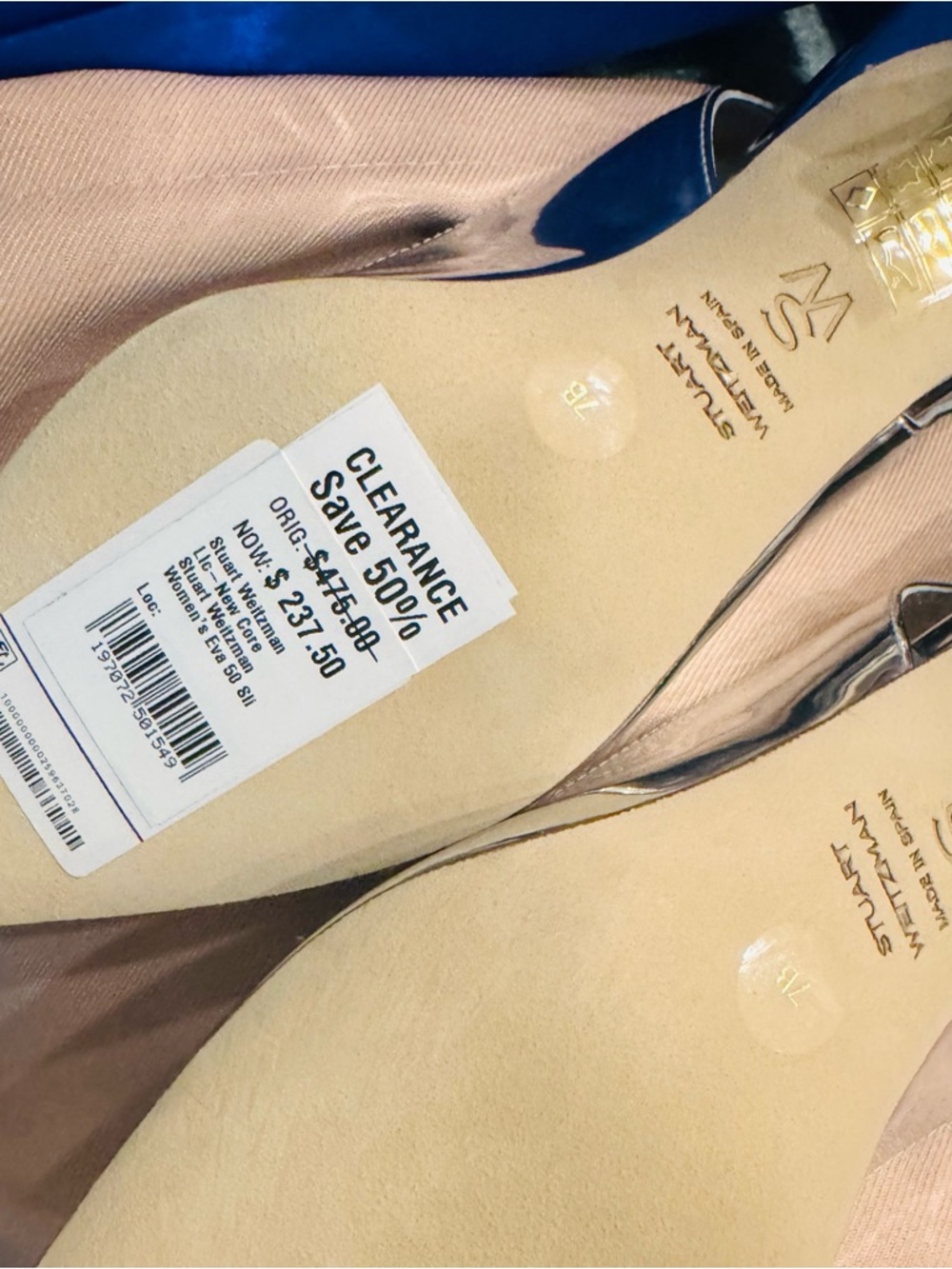Stuart Weitzman Metallic Lina Point Silver Flats - Picture 11 of 13